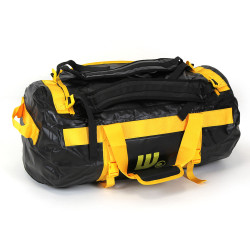 Sac de voyage étanche DUFFEL BAG 60L - HOWZIT NOIR-JAUNE
