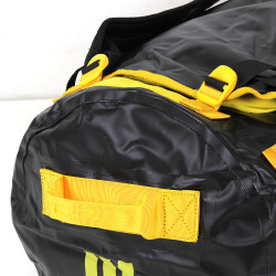 Sac de voyage étanche DUFFEL BAG 60L - HOWZIT NOIR-JAUNE