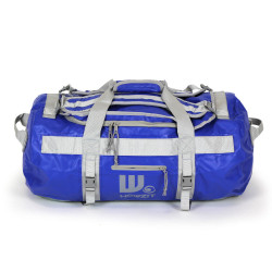 Sac de voyage étanche DUFFEL BAG 60L - HOWZIT BLEU-GRIS