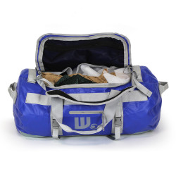 Sac de voyage étanche DUFFEL BAG 60L - HOWZIT BLEU-GRIS