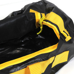 Sac de voyage étanche DUFFEL BAG 90L - HOWZIT NOIR-JAUNE