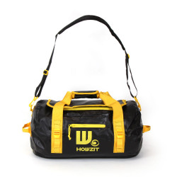Sac de voyage étanche DUFFEL BAG 30L - HOWZIT NOIR-JAUNE