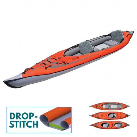 KAYAK GONFLABLE ADVANCED ELEMENTS FRAME CONVERTIBLE ELITE BLEU