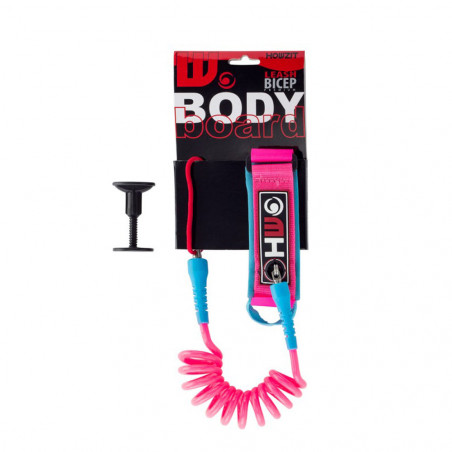 LEASH BODY BOARD HOWZIT ROSE/BLEU
