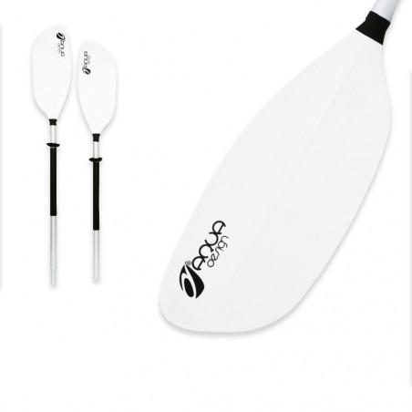 PAGAIE KAYAK AQUADESIGN WHITE 2 PARTIES 215CM 