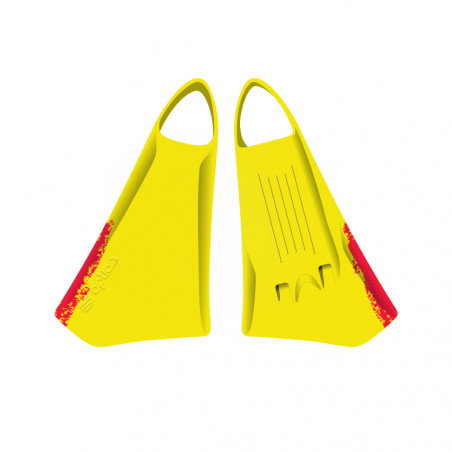 PALMES BODYBOARD OPTION 2 FINS JAUNE/ROUGE