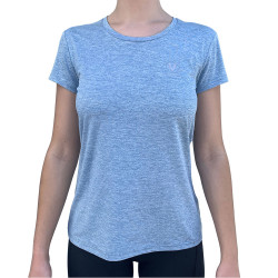 T-shirt UV50+ S/S Femme performance bleu clair VAIKOBI