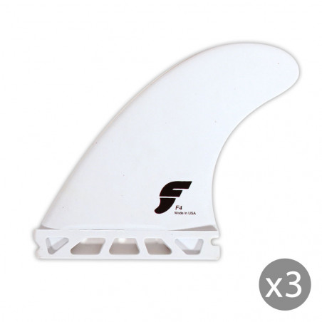AILERONS FUTURES FINS F4 THERMOTECH SMALL BLANC SET DE 3 