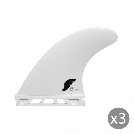 AILERONS FUTURES FINS F6 THERMOTECH MEDIUM BLANC SET DE 3 