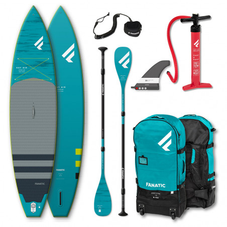 PADDLE FANATIC RAY AIR 13.6x35 PREMIUM 2022 GONFLABLE + PAGAIE CARBONE C35 COMPLET 