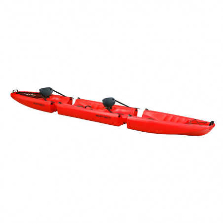 KAYAK MODULABLE SIT ON TOP POINT 65°N FALCON TANDEM ROUGE 