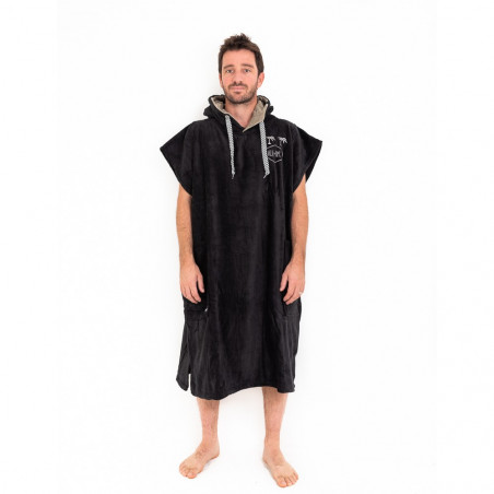 PONCHO ALL IN FLASH GRIS/NOIR