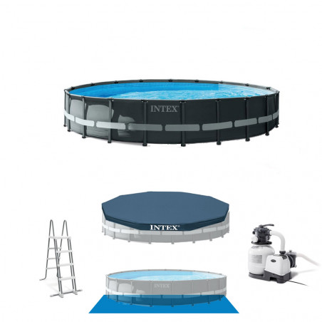 PISCINE TUBULAIRE RONDE INTEX ULTRA XTR 6.10 X 1.22 M 