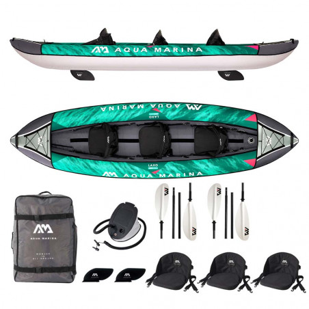 KAYAK GONFLABLE OCCASION AQUAMARINA LAXO 380 3 PERSONNES 2022 03.80M