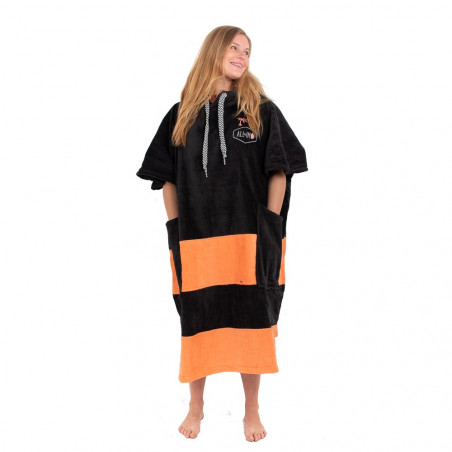 PONCHO ALL IN V FLASH CORAIL/NOIR