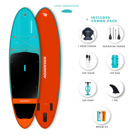 PADDLE GONFLABLE AQUA DESIGN LUCKEY 10.2 