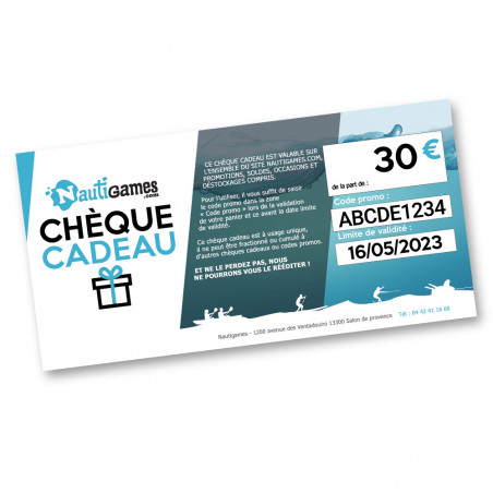 CARTE CADEAU NAUTIGAMES 30? (PDF) 