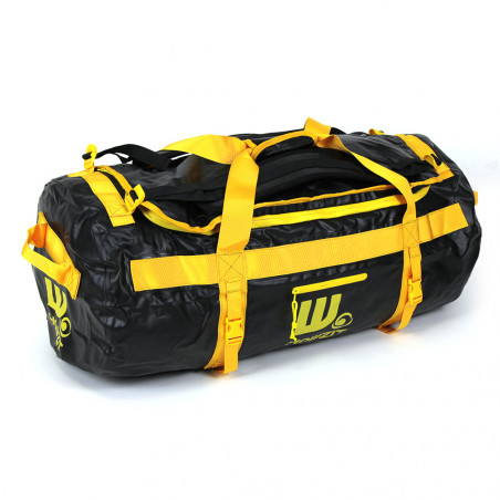 Sac de voyage étanche DUFFEL BAG 90L - HOWZIT NOIR-JAUNE