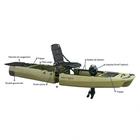 KAYAK MODULABLE POINT 65 KINGFISHER VERSION MER HOMOLOGABLE 