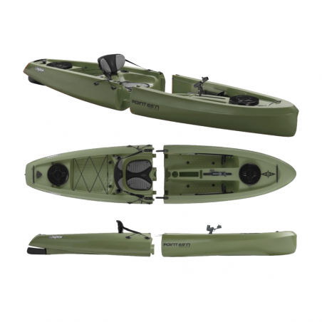 Kayak modulable Point 65 Mojito SOLO Angler Peche Vert 