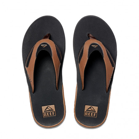 TONGS REEF FANNING NOIR/MARRON