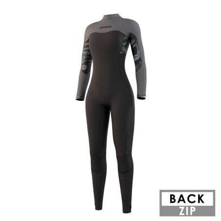 COMBINAISON MYSTIC DAZZLED 4/3MM BACKZIP FEMME 2022 NOIR