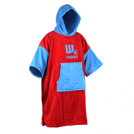 Poncho Howzit bleu/rouge 