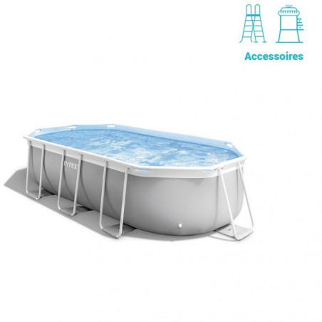 PISCINE PRISM FRAME OVALE 4.00 X 2.00 X 1.00 M INTEX 