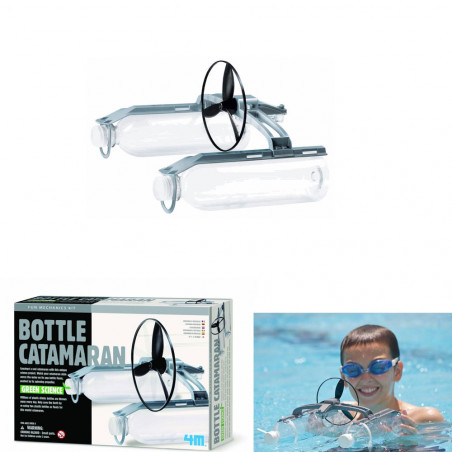 JEU DE PISCINE BOTTLE CATAMARAN KIDZLABS GREEN SCIENCE 