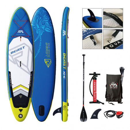 STAND UP PADDLE GONFLABE OCCASION AQUAMARINA Beast 2020 10.6