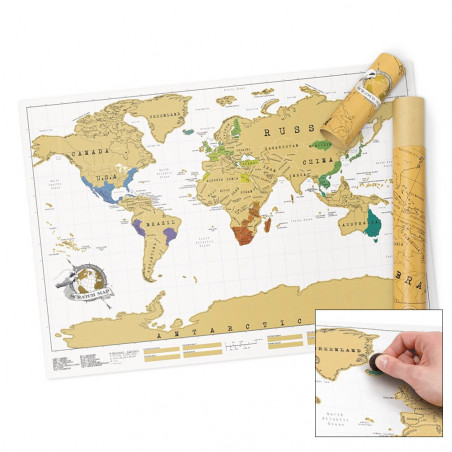 CARTE DU MONDE A GRATTER SCRATCH MAP ORIGINAL