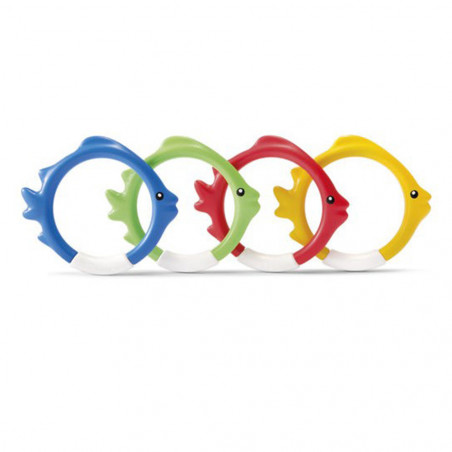 JEU DE PLONGEE INTEX 4 ANNEAUX POISSON 