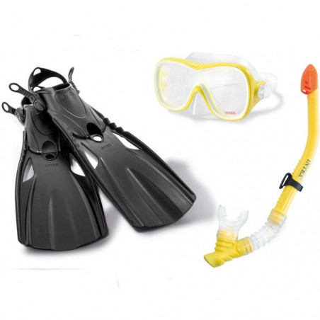 KIT PLONGEE SNORKELING PALME MASQUE TUBA INTEX 55658 