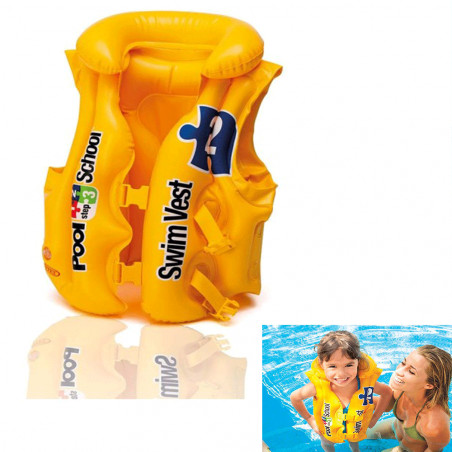GILET DE NATATION GONFLABLE POOL SCHOOL INTEX 