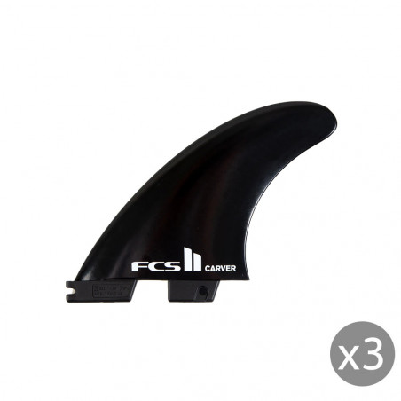 Ailerons FCS II Carver medium Noir set de 3 THRUSTER (3)