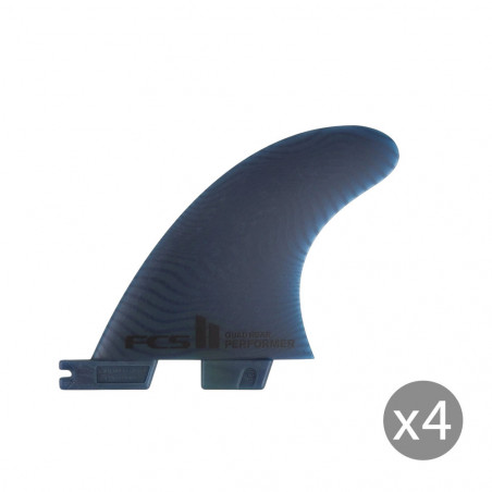 Ailerons FCS II Performer Neo Glass medium Pacific Rear set de 4 QUAD (4)