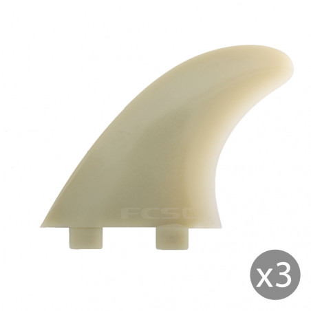 AILERONS FCS M-7 NATURAL GLASS FLEX LARGE SET DE 3 THRUSTER (3)