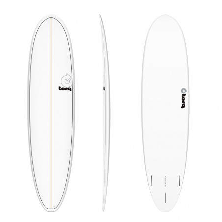SURF LONGBOARD TORQ FUN V+ TET PINLINE BLANC 8.2
