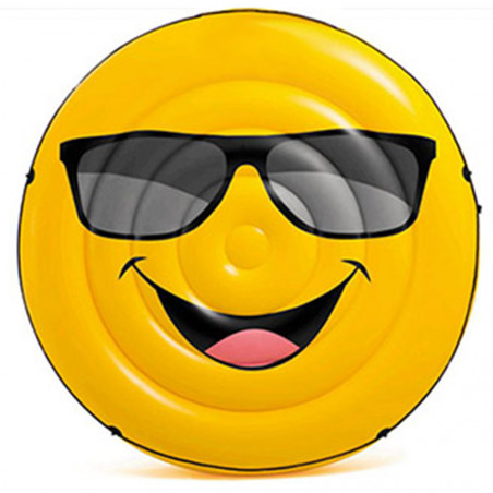 MATELAS GONFLABLE INTEX SMILEY COOL GUY ISLAND 