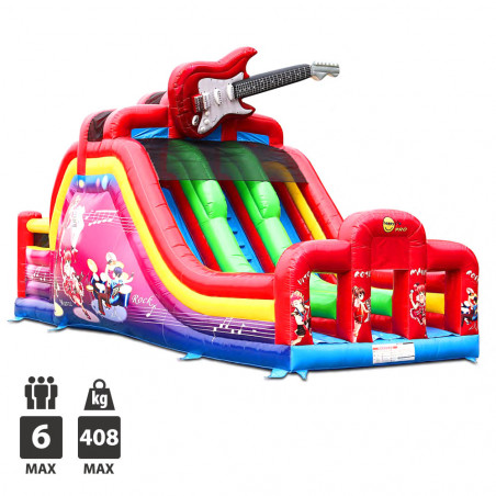 CHATEAU GONFLABLE HAPPY HOP ROCK N ROLL DOUBLE LANE 