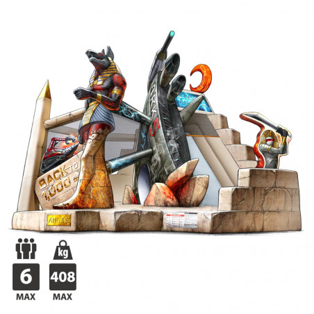 CHATEAU GONFLABLE HAPPY HOP BACK TO 1000 BC 