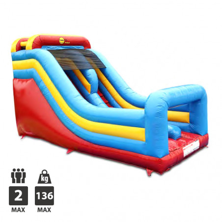 CHATEAU GONFLABLE HAPPY HOP SUPER SLIDE BLEU 