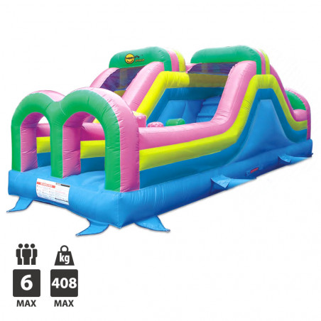 CHATEAU GONFLABLE HAPPY HOP OBSTACLE COURSE 