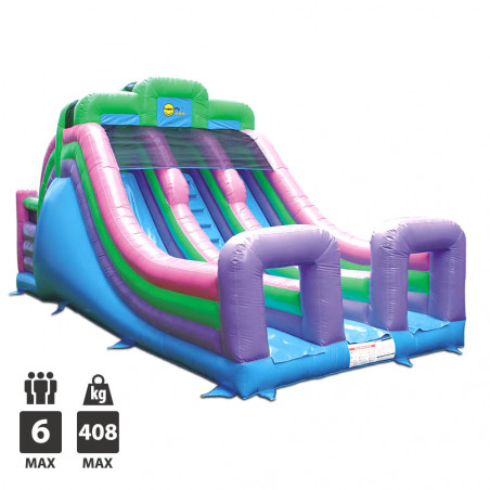 CHATEAU GONFLABLE HAPPY HOP SUPER DUAL LANE SLIDER 