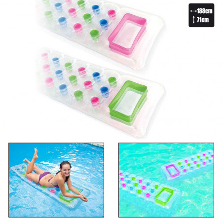 MATELAS DE PISCINE TRANSPARENT A POCHE INTEX 