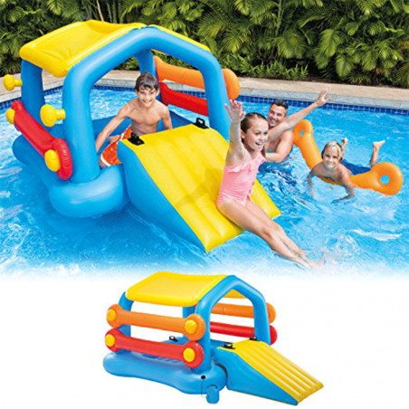 ILE FLOTTANTE AVEC TOBOGGAN INTEX 