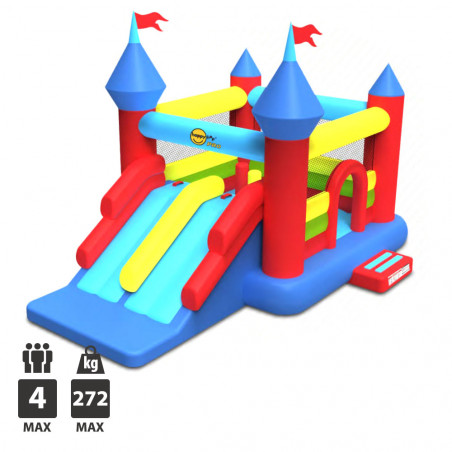 CHATEAU GONFLABLE HAPPY HOP SUPER CASTLE BOUNCER DOUBLE SLIDE 
