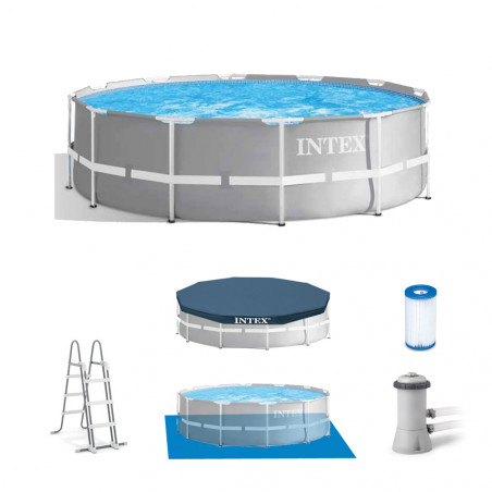 PISCINE TUBULAIRE RONDE INTEX PRISM FRAME 4,57 X 1,22 M 