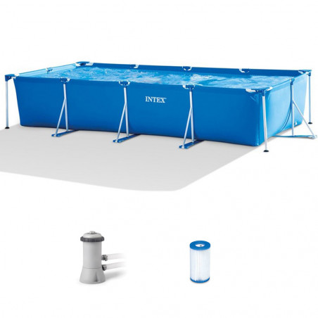PISCINE TUBULAIRE INTEX METAL FRAME 4,50 X 2,20 X 0,84 M 