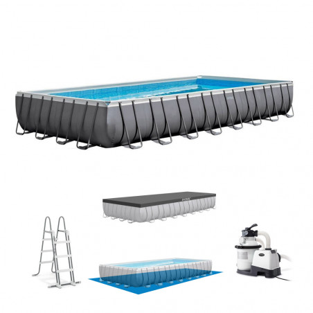 PISCINE TUBULAIRE RECTANGULAIRE INTEX ULTRA XTR FRAME 9,75 x 4,88 x 1,32 M 